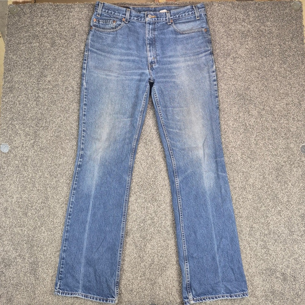 Vintage Levis 517 Bootcut Jeans Mens 36x34 Blue Medium Wash Denim